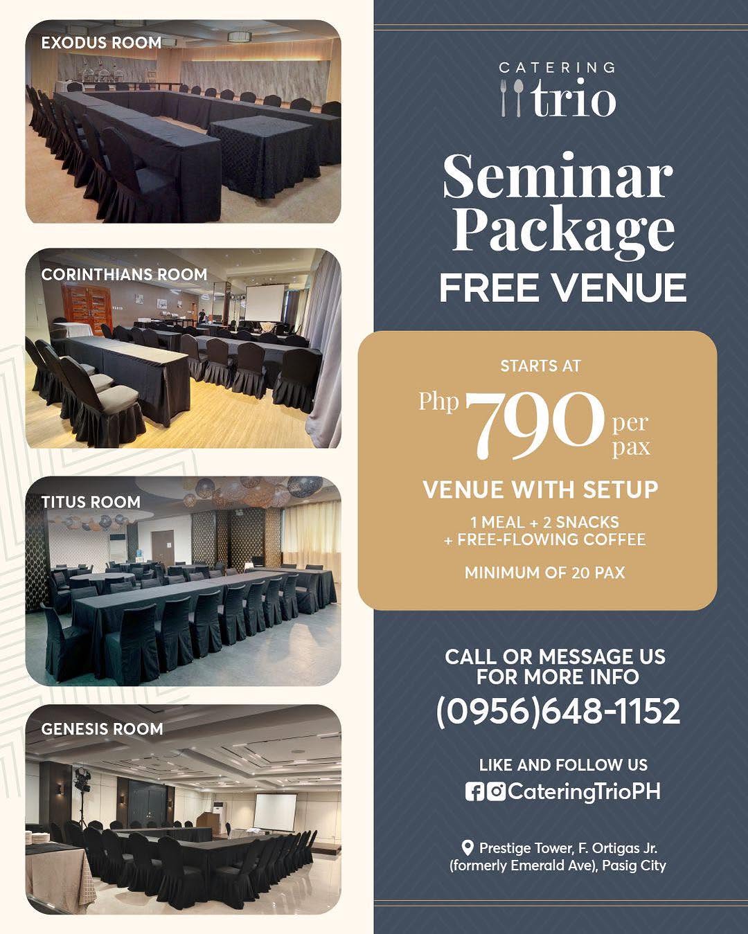 Seminar Package at Catering Trio PH